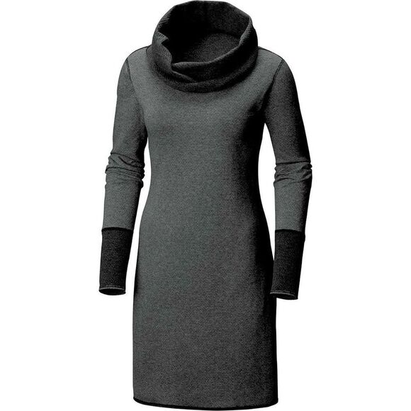 Columbia Dress Winter Dream Reversible black grey trim/grey blk trim sleeve L - Picture 3 of 16